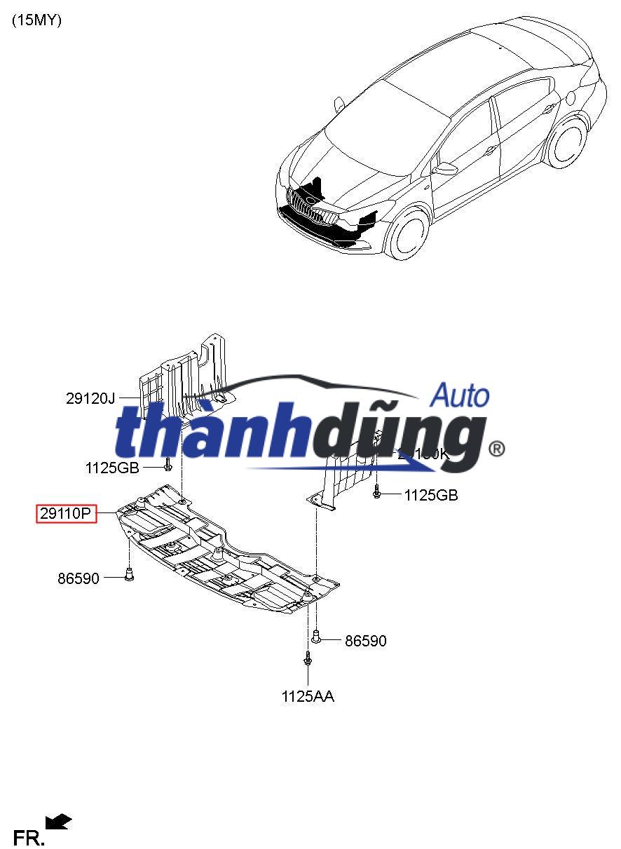 CHẮN BÙN GẦM MÁY LEXUS LX470 2003 | 5142060030 - Ảnh 4