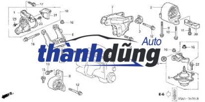 CAO SU CHÂN MÁY SAU HYUNDAI ELANTRA 1.6 | 21930-1H050 - Ảnh 4