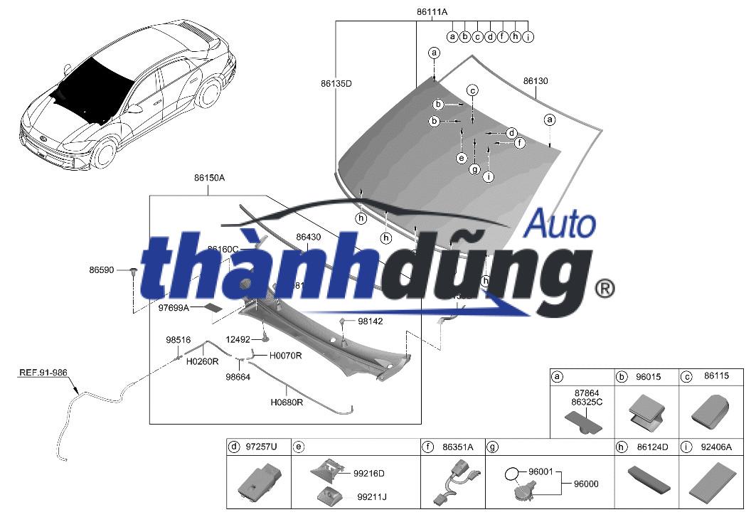 KÍNH CHẮN GIÓ TRƯỚC MERCEDES C280 | 2056706101 - Ảnh 3