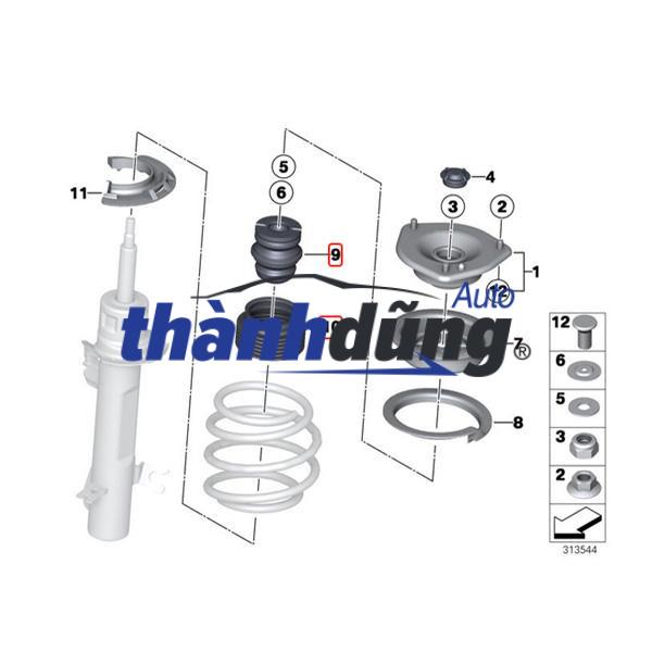 CHỤP BỤI GIẢM XÓC TRƯỚC BMW 328I 2003 | 31331094749 - Ảnh 5