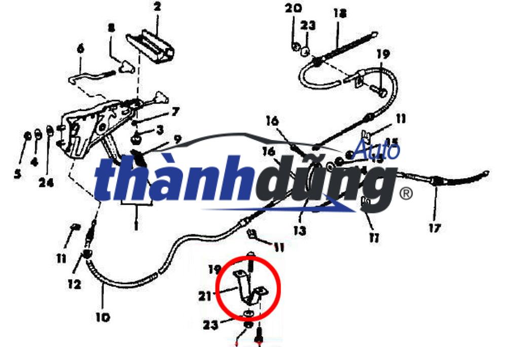 DÂY PHANH TAY XE MITSUBISHI TRITON 2010 | MN10-2418 - Ảnh 4
