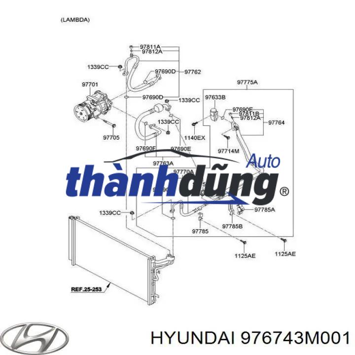 VAN ĐUÔI LỐC LẠNH XE HYUNDAI TUCSON 2011-2019 | 976743M001 - Ảnh 5