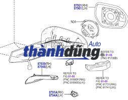 MẶT GƯƠNG CHIẾU HẬU FORD FOCUS 1.6 2010 | 8M5117K741DA - Ảnh 4