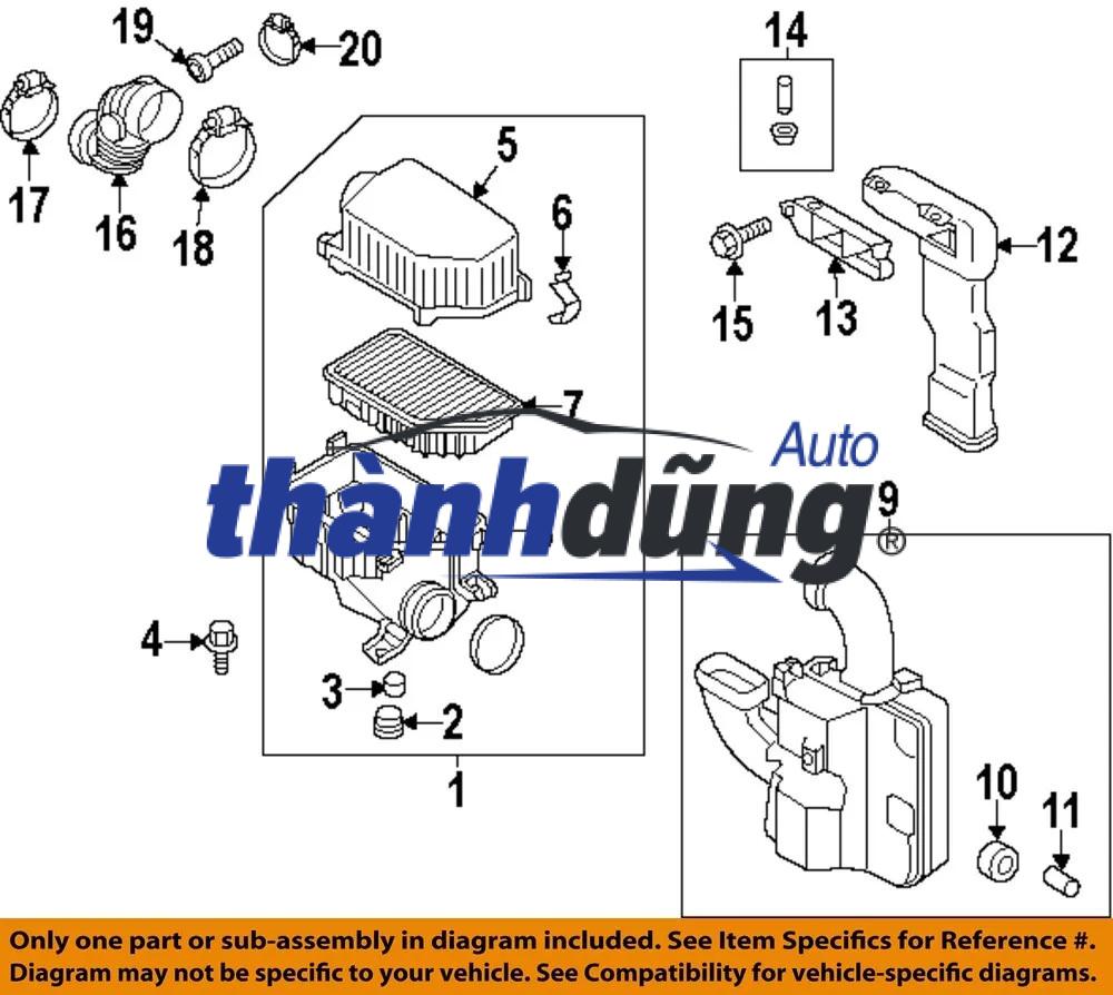 HỘP LỌC GIÓ ĐỘNG CƠ FORD RANGER 2011 - Ảnh 3