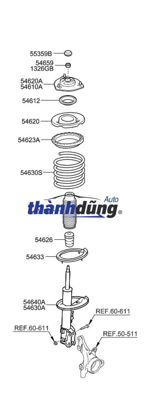 GIẢM XÓC TRƯỚC XE ISUZU DMAX | 344420 - Ảnh 3