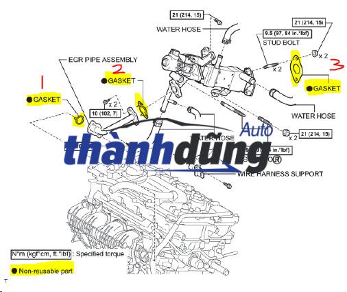 VAN EGR FORD EVEREST 3.2 2012-2023 | BK2Q9D475CD - Ảnh 4