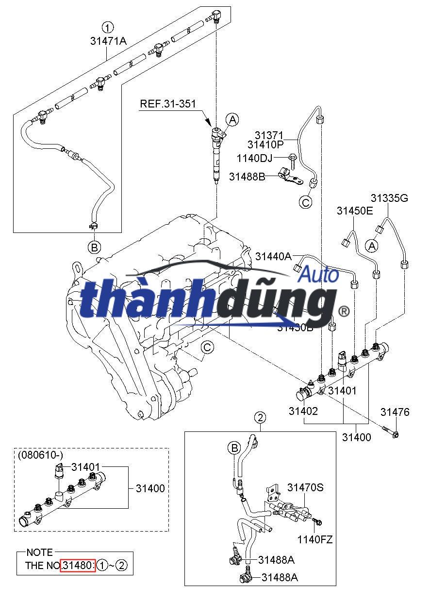 ỐNG DẦU HỒI KIM PHUN HYUNAI PORTER 2 - Ảnh 3
