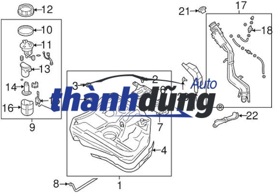 NẮP BẮT CỤM BƠM NHIÊN LIỆU HYUNDAI SANTAFE - Ảnh 3