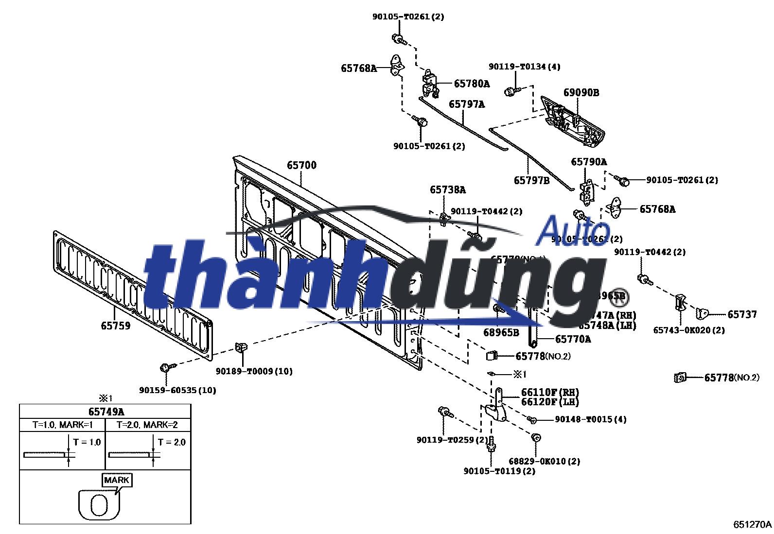 CÁP TREO NẮP THÙNG SAU FORD RANGER 2013 | 6M34J21952BA - Ảnh 4