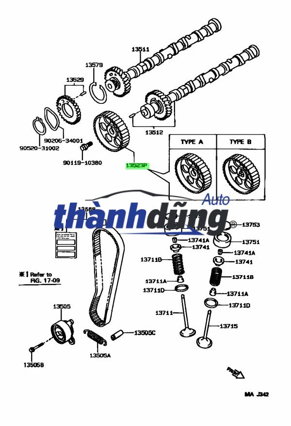 BÁNH RĂNG TRỤC CAM XE CHEVROLET AVEO 2006-2012 | 9635-2739 - Ảnh 5