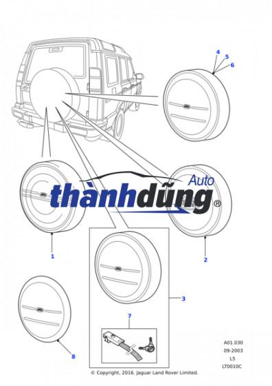 NẮP CHỤP LỐP DỰ PHÒNG FORD ECOSPORT | CN1J18321BA - Ảnh 4