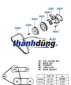 BULY BƠM NƯỚC XE TOYOTA VIOS 2012 | 16173-0M010 - Ảnh 5