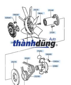 BULY BƠM NƯỚC XE TOYOTA VIOS 2012 | 16173-0M010 - Ảnh 4
