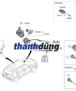 CHÌA KHÓA CỬA HYUNDAI STAREX 2001-2007 | 81970-4FA00 - Ảnh 4