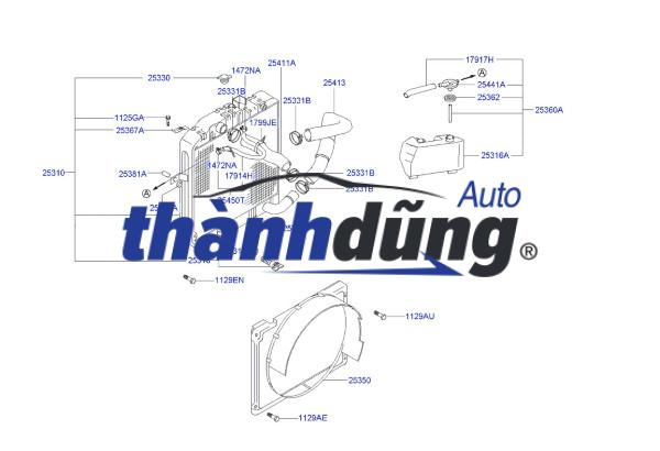LỒNG QUẠT KÉT NƯỚC HYUNDAI HD360 | 253907D001 - Ảnh 4