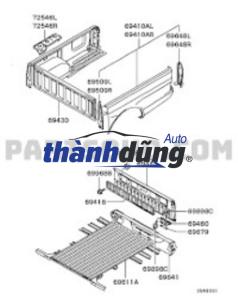 TAY MỞ CỬA THÙNG SAU NISSAN NAVARA 2007-2015 | 90606EB705 - Ảnh 3