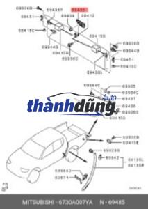 TAY MỞ CỬA THÙNG SAU NISSAN NAVARA 2007-2015 | 90606EB705 - Ảnh 2