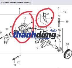ĐẾ BƠM NƯỚC XE SSANGYONG ACTYON | 6652000301 - Ảnh 4