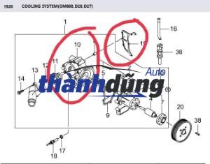 ĐẾ BƠM NƯỚC XE SSANGYONG ACTYON | 6652000301 - Ảnh 4
