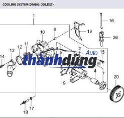 ĐẾ BƠM NƯỚC XE SSANGYONG ACTYON | 6652000301 - Ảnh 5