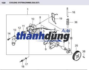 ĐẾ BƠM NƯỚC XE SSANGYONG ACTYON | 6652000301 - Ảnh 5