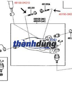 ỐC CÀNG A XE CAMBER TOYOTA FORTUNER 2011 | 481900K030 - Ảnh 4