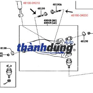 ỐC CÀNG A XE CAMBER TOYOTA FORTUNER 2011 | 481900K030 - Ảnh 4
