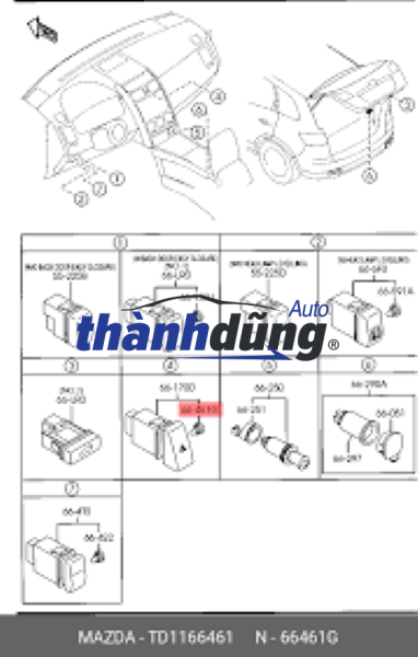 CÔNG TẮC ĐỀ NỔ XE MAZDA 2 2017-2025 | BJS7663S0 - Ảnh 3